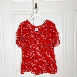 CAbi Cherry Blossom Floral Blouse #5712